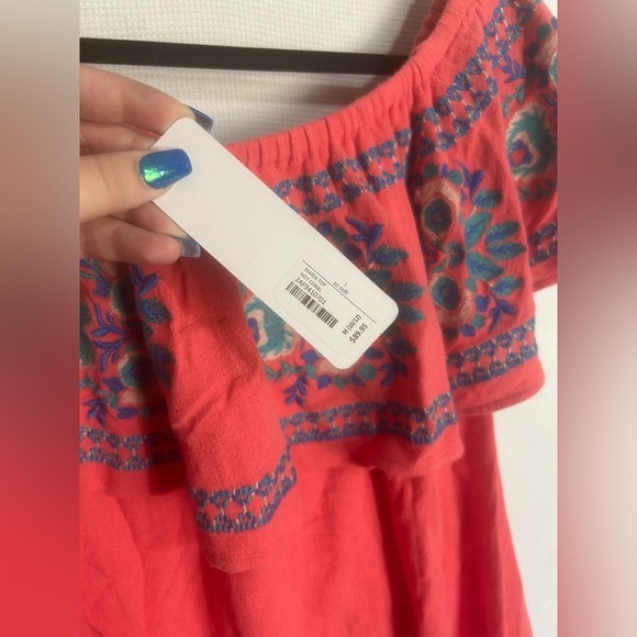 Nwt soft surroundings off the shoulder embroidered top - Picture 3 of 7